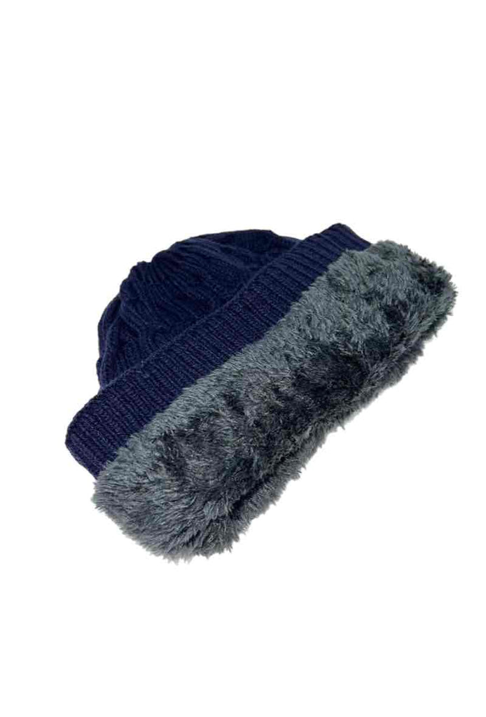 Unisex Hat Interior Fur Extra Warm Soft Stylish Winter Beanies Comfortable Cap image 2