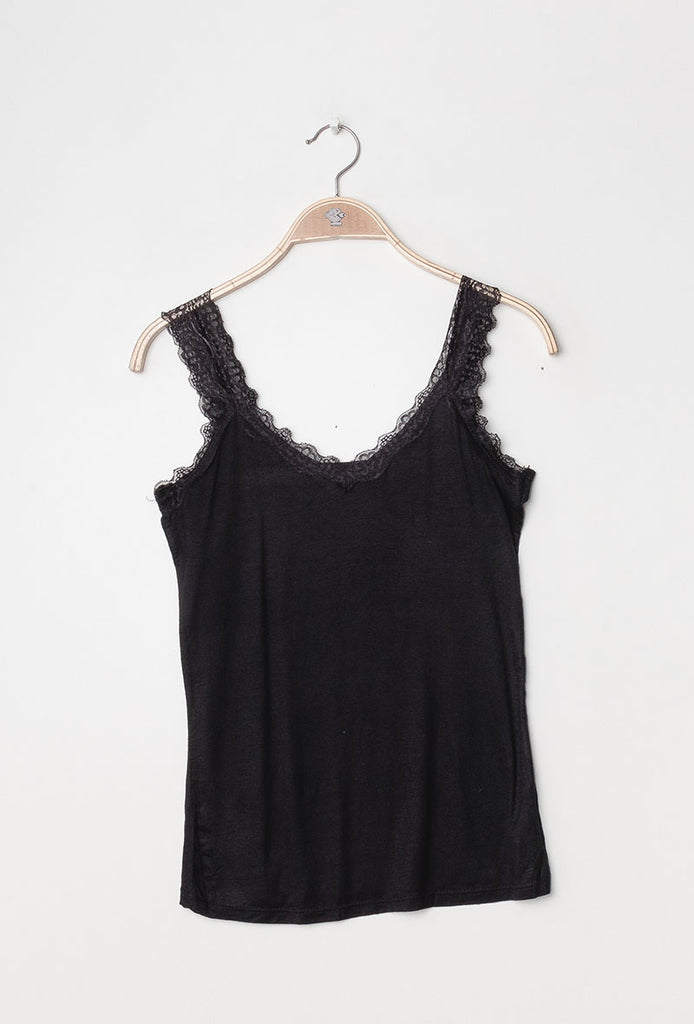 Women's Tank Top Lace Straps Vest T-shirt Stretchy Sleeveless Comfortable Top image 2