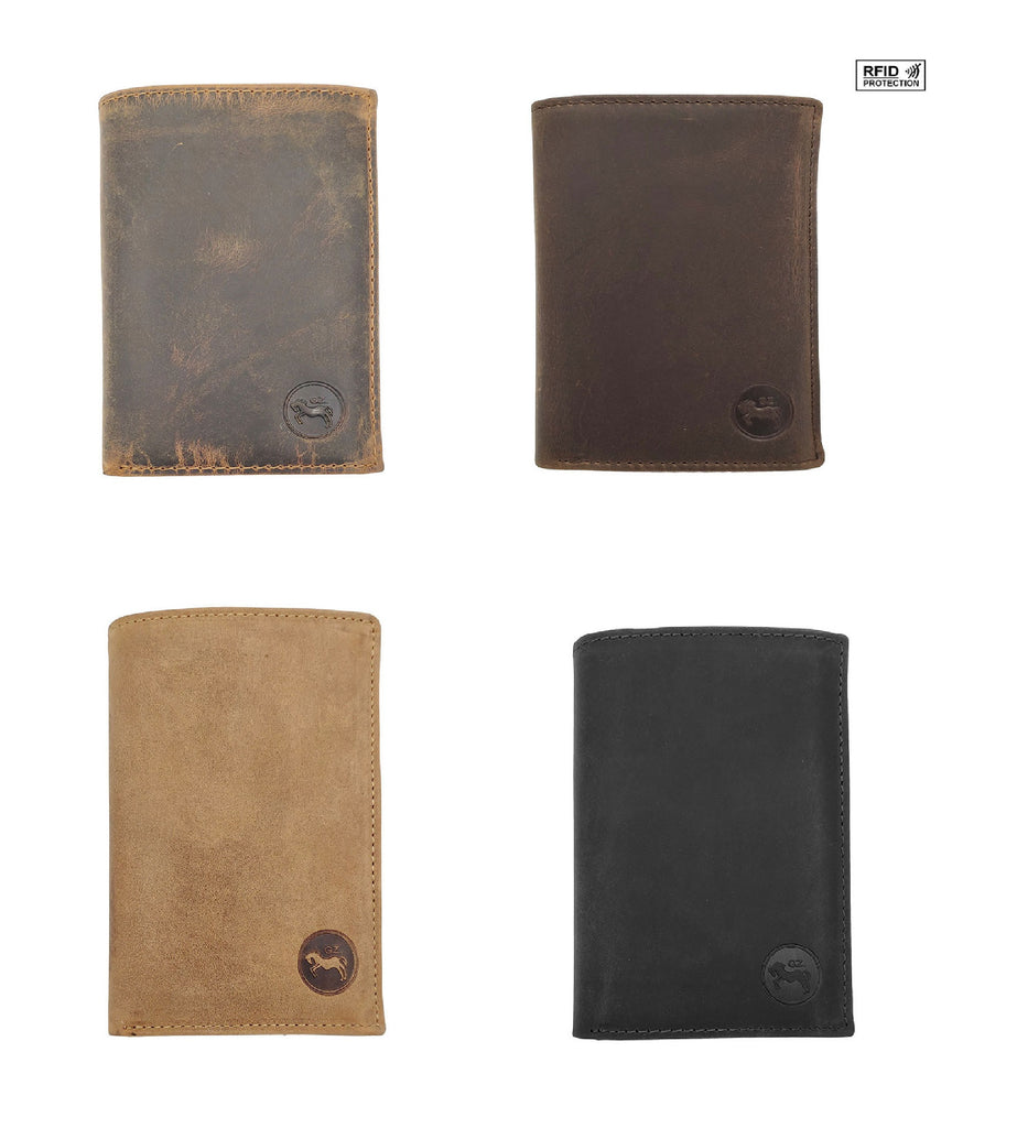 Men's Wallet Oily Leather Credit Card Money Purse Photo I.D Cash Coin Wallet image 1