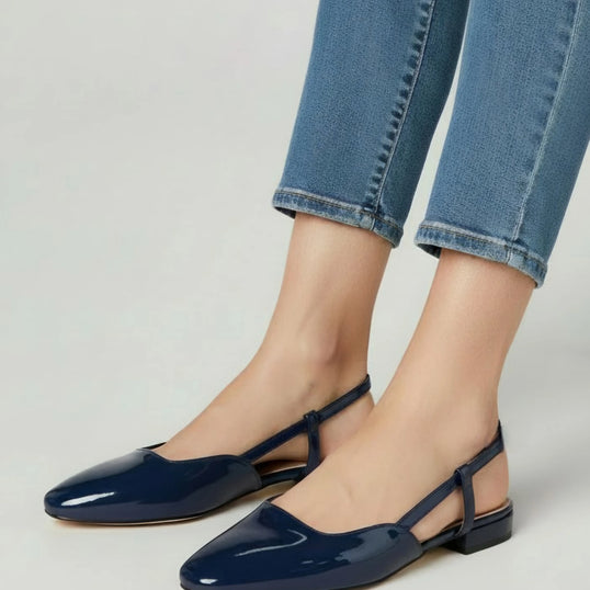 Womens Ballerinas Navy Sandals