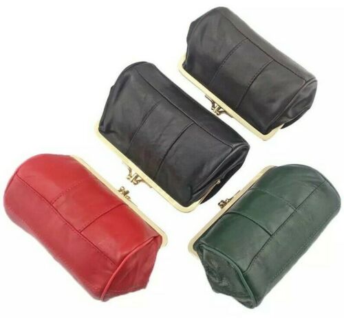 NEW Womens Leather Purse Clip Top Clasp Purse Money Pouch Coin Wallet Clutch Bag image 0