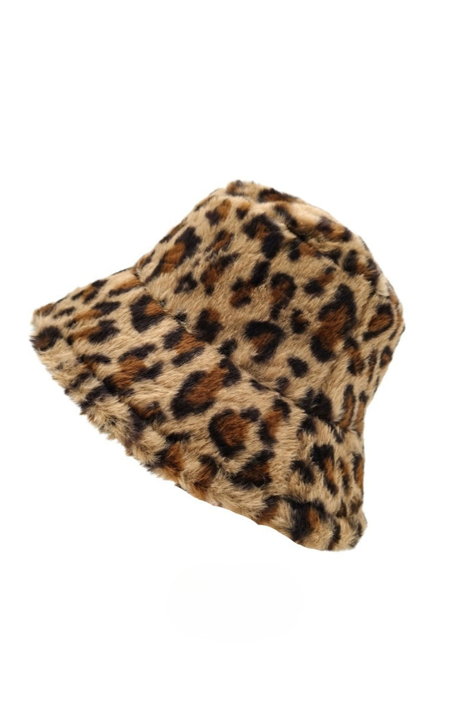 Ladies Faux Fur Bucket Hat Soft Warm Winter Hat Outdoor Travel Stylish Hats image 1