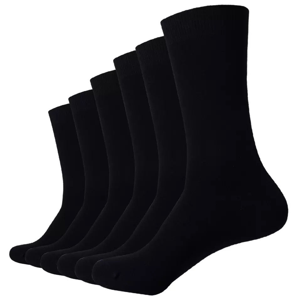 3 Pair Mens Diabetic Socks Non Elastic Cotton Wide Socks Gentle Grip Black Socks image 0