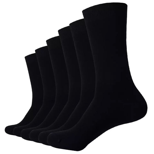 3 Pair Mens Diabetic Socks Non Elastic Cotton Wide Socks Gentle Grip Black Socks image 0