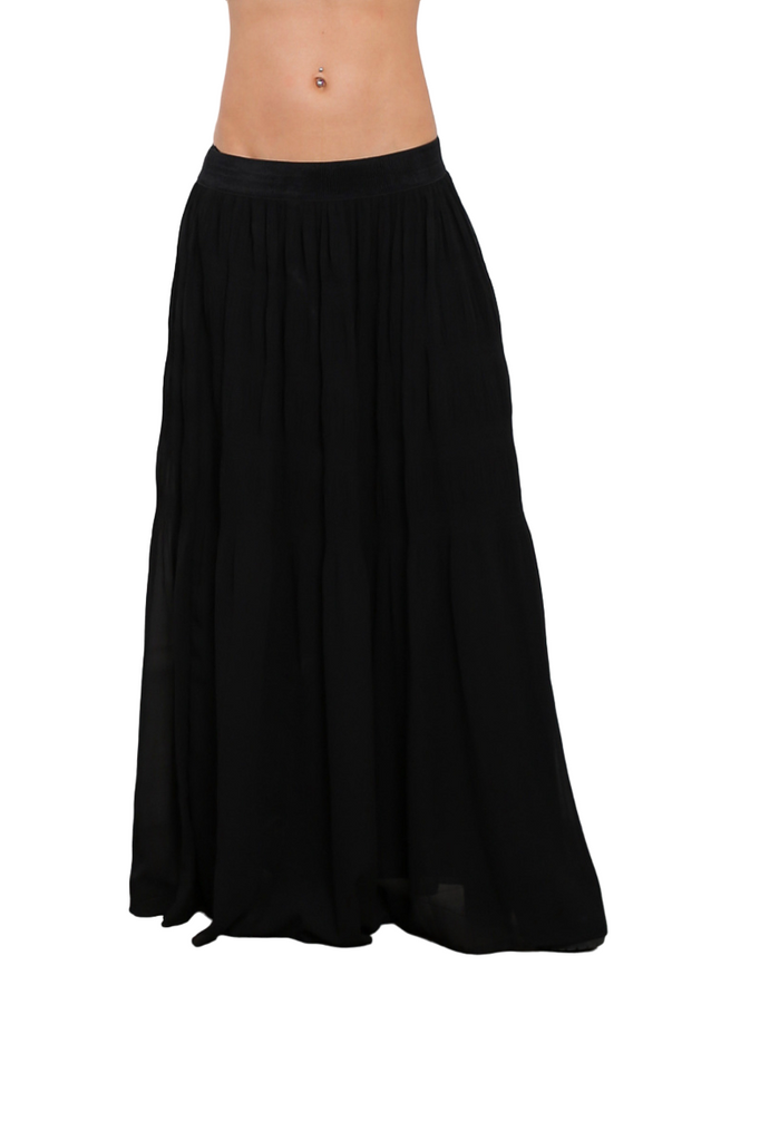 Ladies Skirt Elastic Lined Long Skirt Women Lined Skirt Summer Skirt Long Skirt image 1