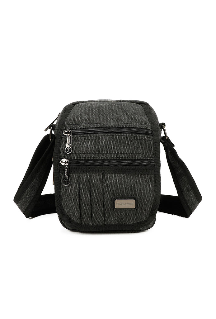 Men's Messenger Bag Cross Body Shoulder Utility Travel Work Bag Front Flap Bag image 0
