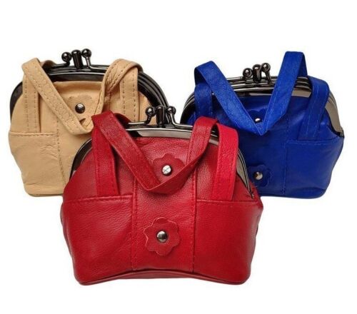 Women's Ladies Leather Wallet Pouch Purse Coin Super Soft Clutch Clip Top Purse image 0