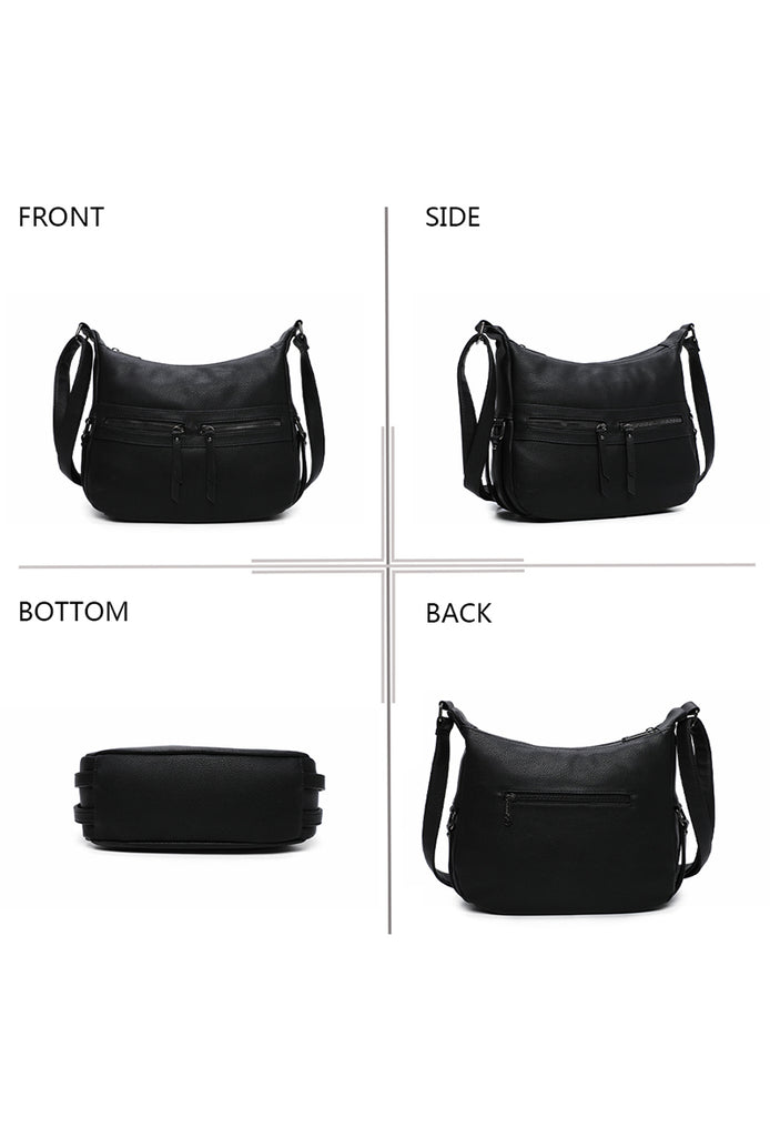 Ladies Organiser Handbag Long Shoulder Strap Bag Across Cross Body Compartments image 2
