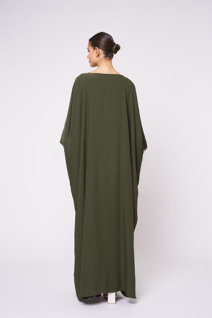 Ladies Abaya Elastic Sleeve Smoke Long Sleeves Comfortable Stylish Abaya image 5