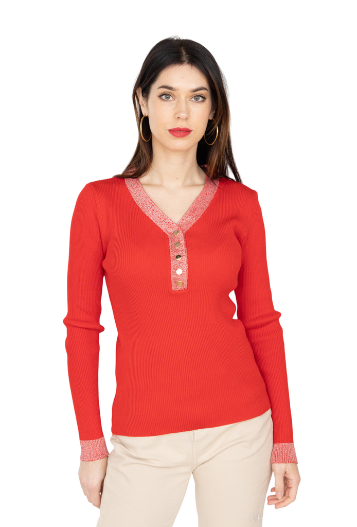 Ladies Top Pullover Sweater Top Fitted Jumper Women’s Light Warm Top Sweater image 0