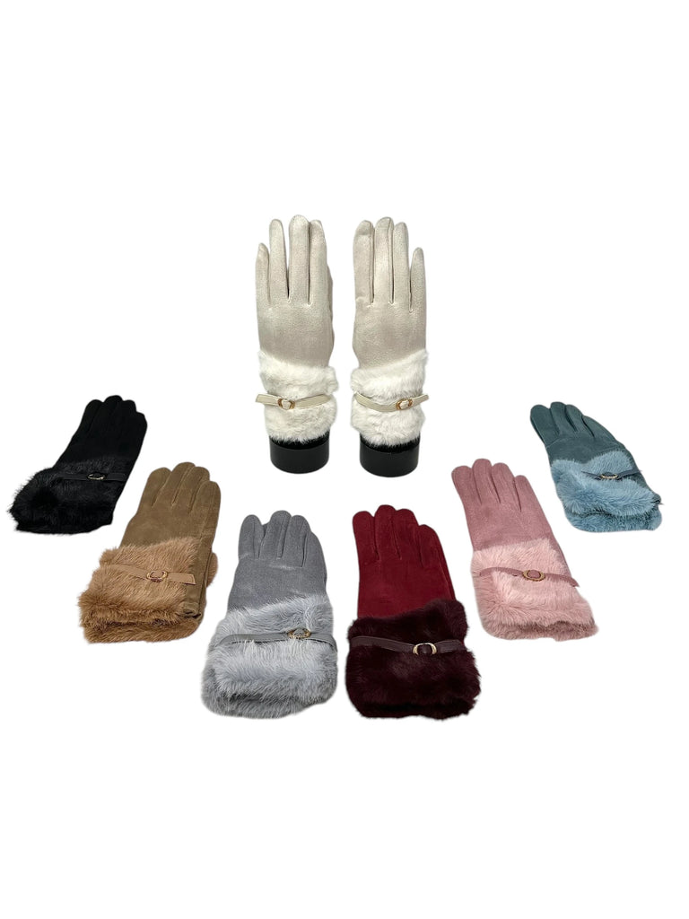 Women touch gloves Fur Lining Extra Warm image 2