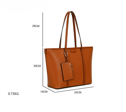 Ladies Faux Leather Crossbody Bag Shoulder Tote Handbag with Purse & Wallet image 1