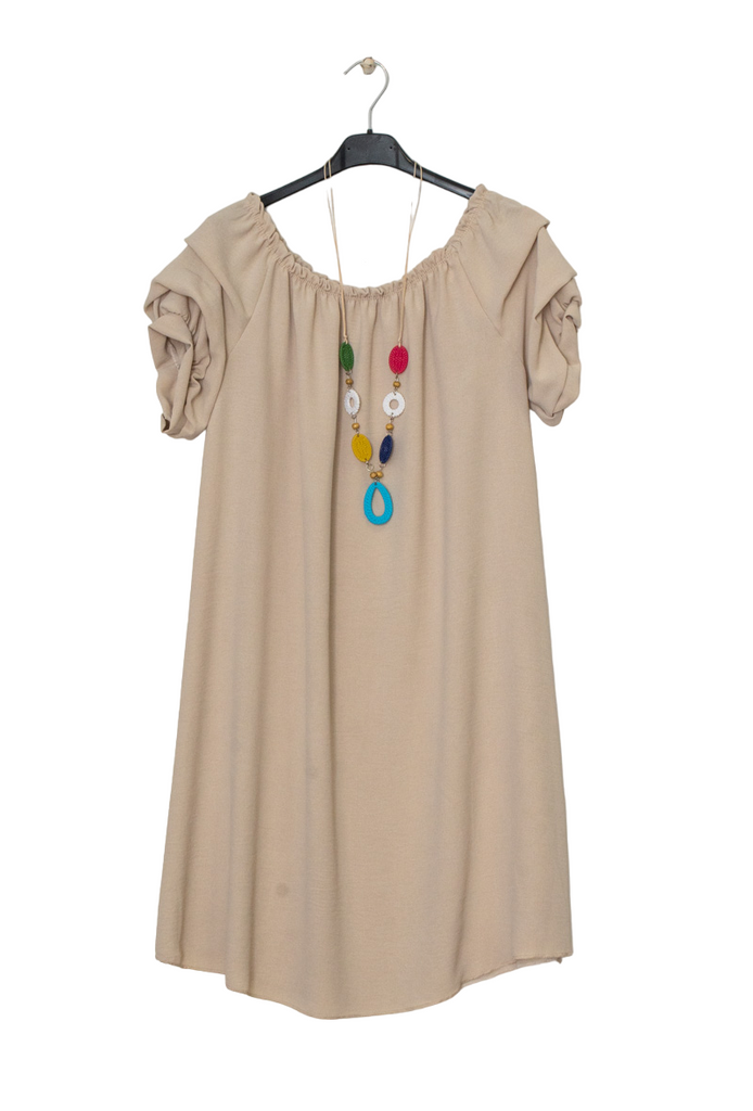 Ladies Dress Tunic Summer Top Necklace T Shirt Holiday Mid Length Top Dress image 6