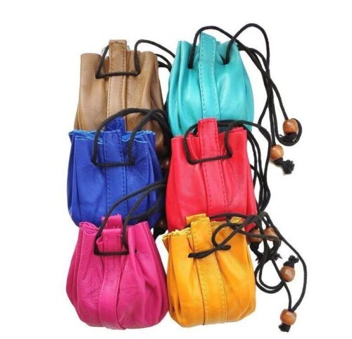 Unisex Soft Leather Coin Keys Money Purse Zip Wallet Multi Coloured Little Pouch image 0