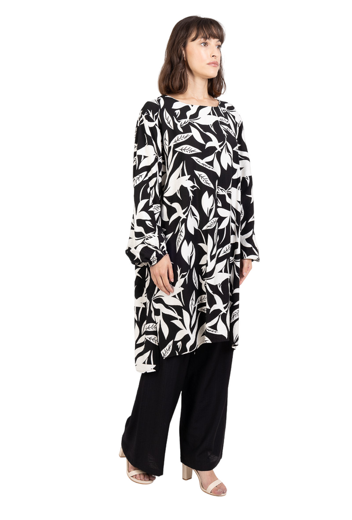Womens Shirt Trouser Set Loungewear Work Travel Wear Printed Long Top Pants Set image 6