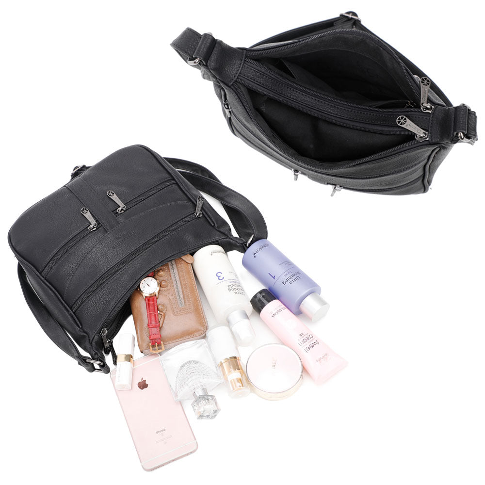 Ladies Handbag Classic Satchel Work Holiday Bag Black Office Bag Womens Handbag image 1