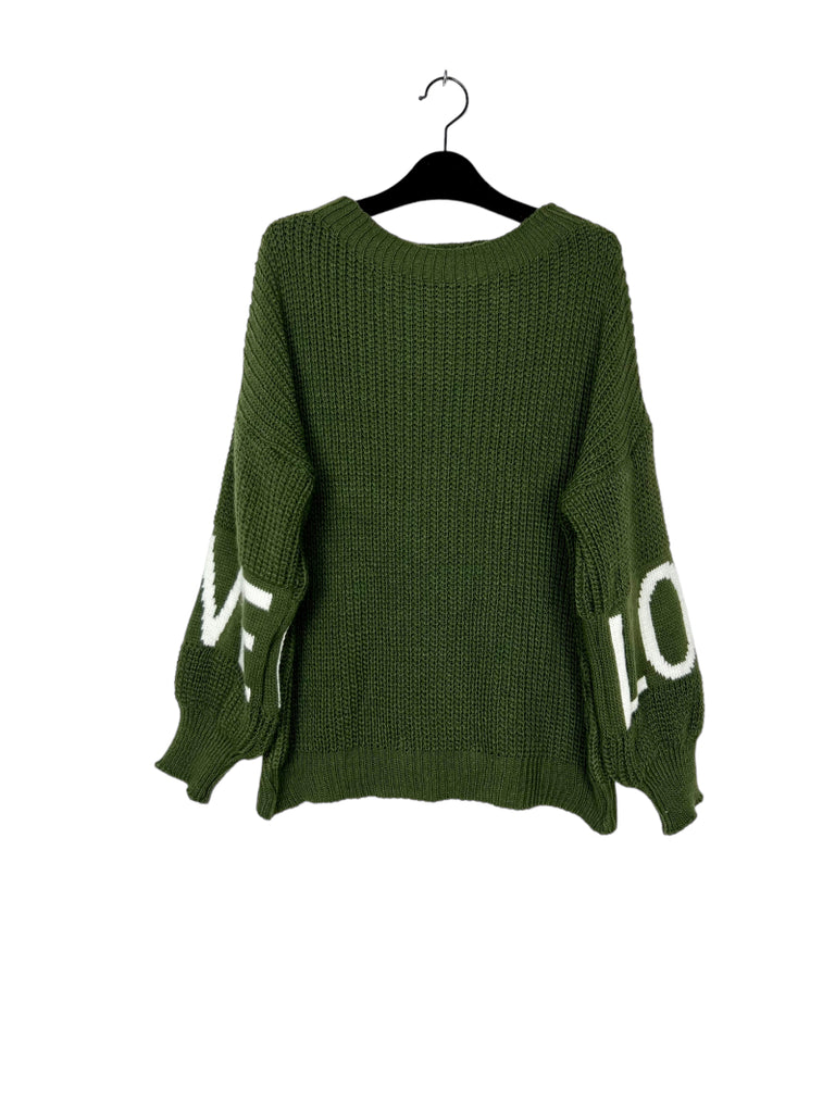 Women's Winter Wool Sweater with LOVE Sleeve Multicolour Stylish Sweaters image 4