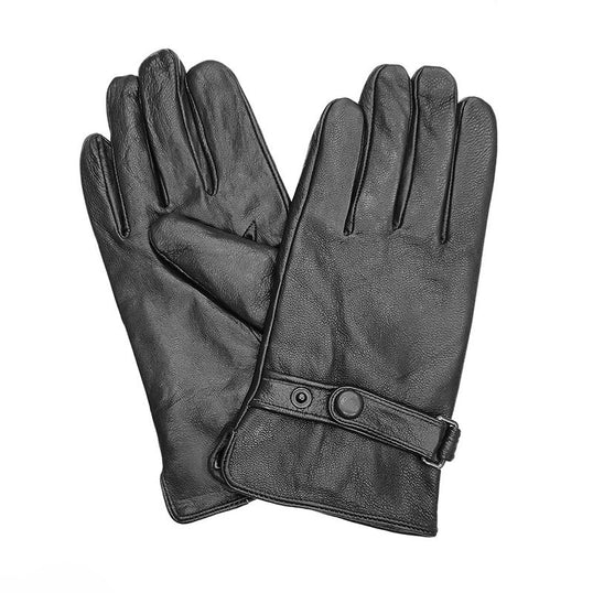 Men's Leather Glove Soft Winter Thermal Gloves Comfortable Touch Screen Gloves image 0