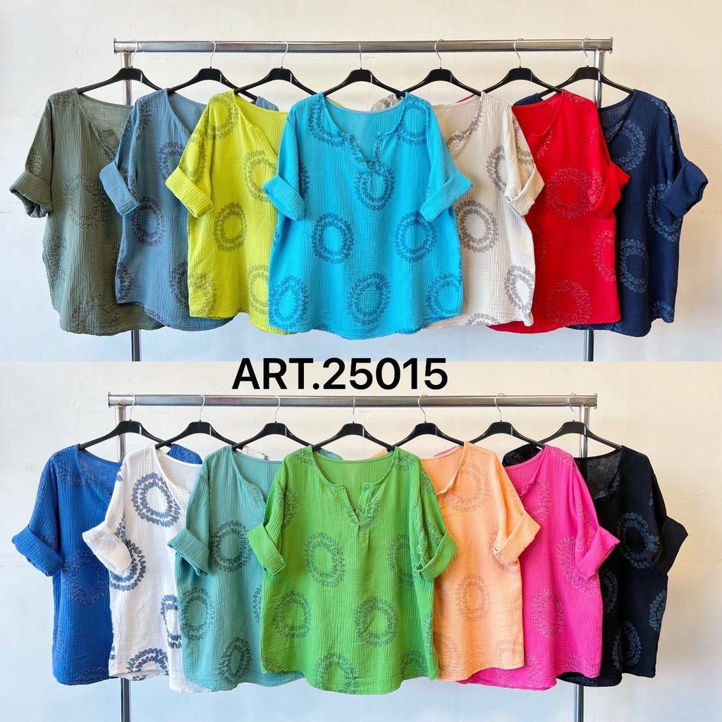 Ladies cotton top assorted colours Wholesale prices image 3