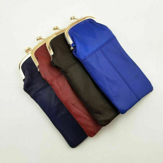 Glasses Leather Pouch Sunglass Cover Specs Glasses Case Padded Eyewear Pouch image 0
