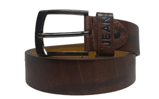 Men's Large Leather Belt Jeans Trousers Adjustable Brown Belts Designer Belt image 0