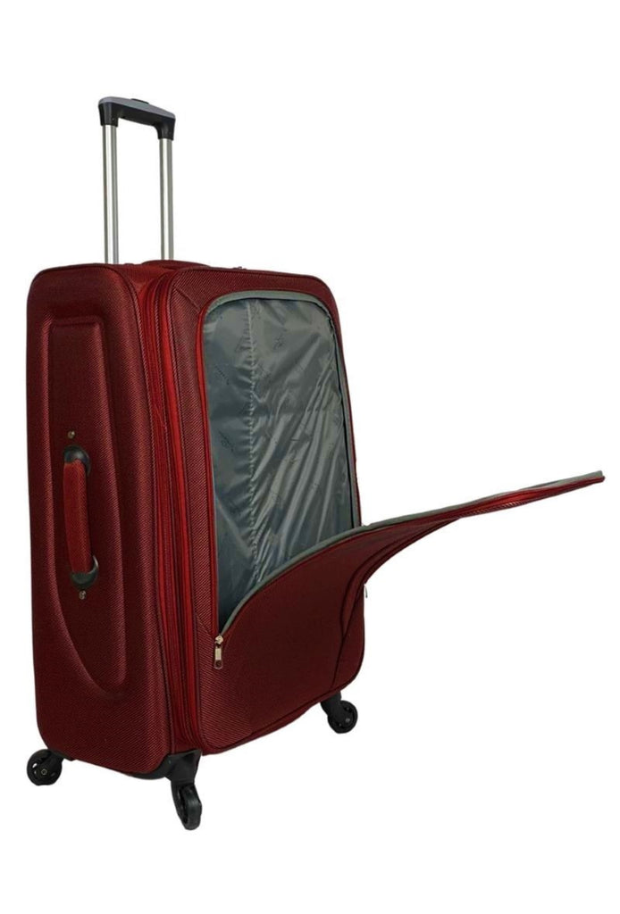 Set Of 4 Luggage Nylon Lightweight 4 Wheel Spinner Trolley Travel Bags image 3