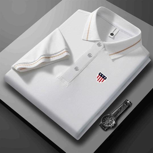 Men'S Short Sleeve Polo Shirt Lapel Oversize Solid Color T Shirts Breathable Streetwear Sport Activities Shirts Man