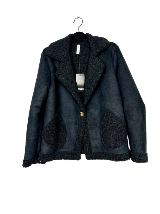 Women's Winter Coat With Pocket Fur Style Warm Sheepskin Effect Collar Jacket image 1