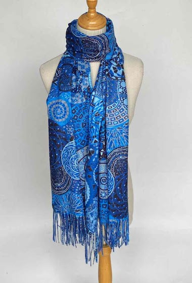 Fringed Printed scarf Womens High Quality Wrap Ladies Stole Women's Scarves Ligh image 2
