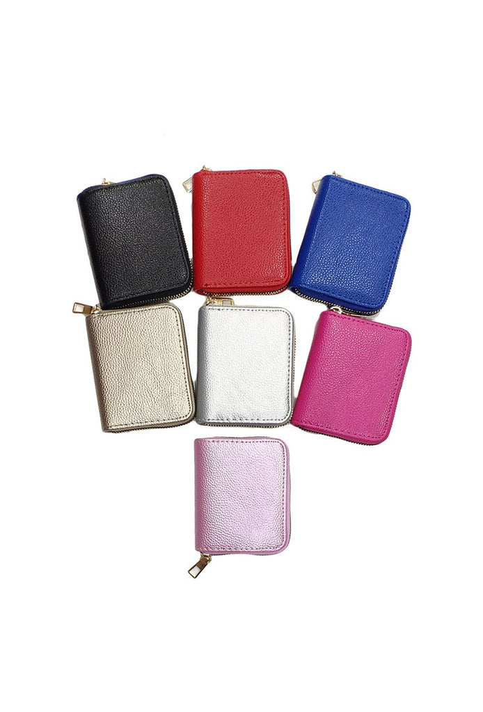 Ladies Mini Coin Purse With Zipper Plain Simple Stylish Small Zip Coin Purse image 0