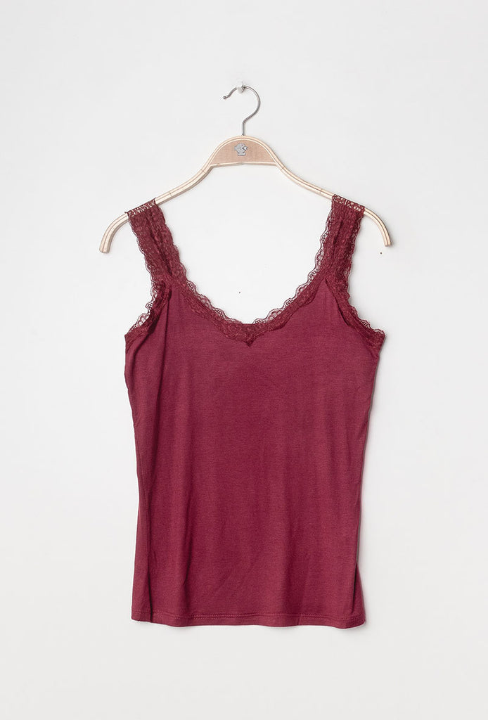 Women's Tank Top Lace Straps Vest T-shirt Stretchy Sleeveless Comfortable Top image 4