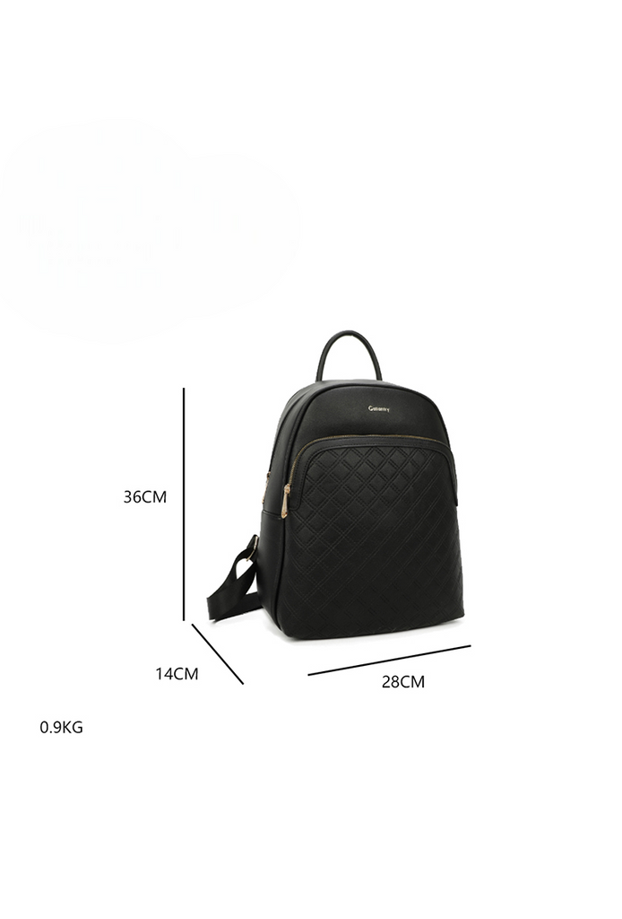 Ladies Stylish Backpack Quilted Pattern Zipper Pocket Elegant and Functional image 5