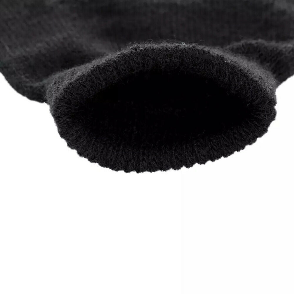 Unisex Half Finger Black Thermal Fleeced Warm Winter Magic Driving Typing Gloves image 4