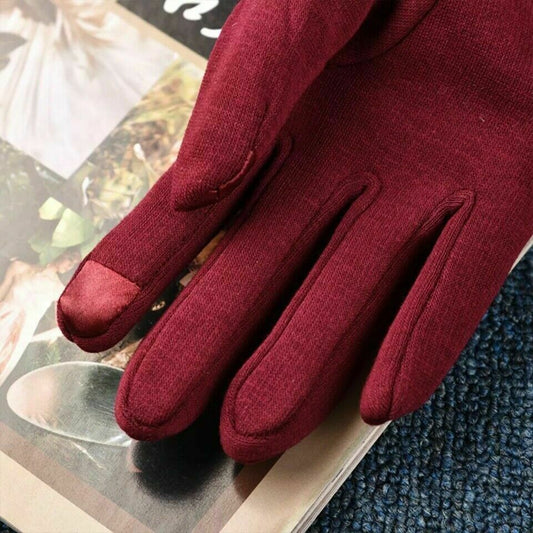 Womens Touch Screen Winter Gloves Fleece Thick Warm Comfy Soft Fur Lined Thermal image 1