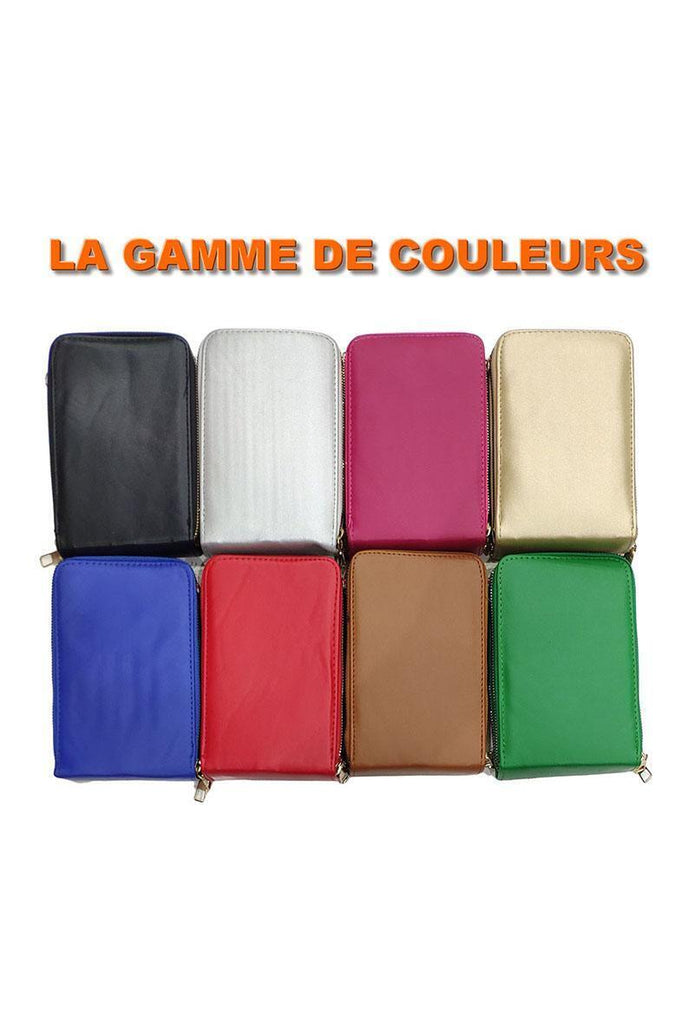 Shoulder bag with flap, horizontal format  check embroidery canvas  Dimension: 2 image 3