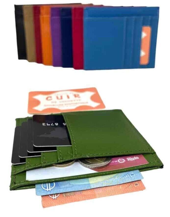 Unisex Credit Card Holder Leather Wallet Purse Card Cash Pouch 8 Compartments image 0