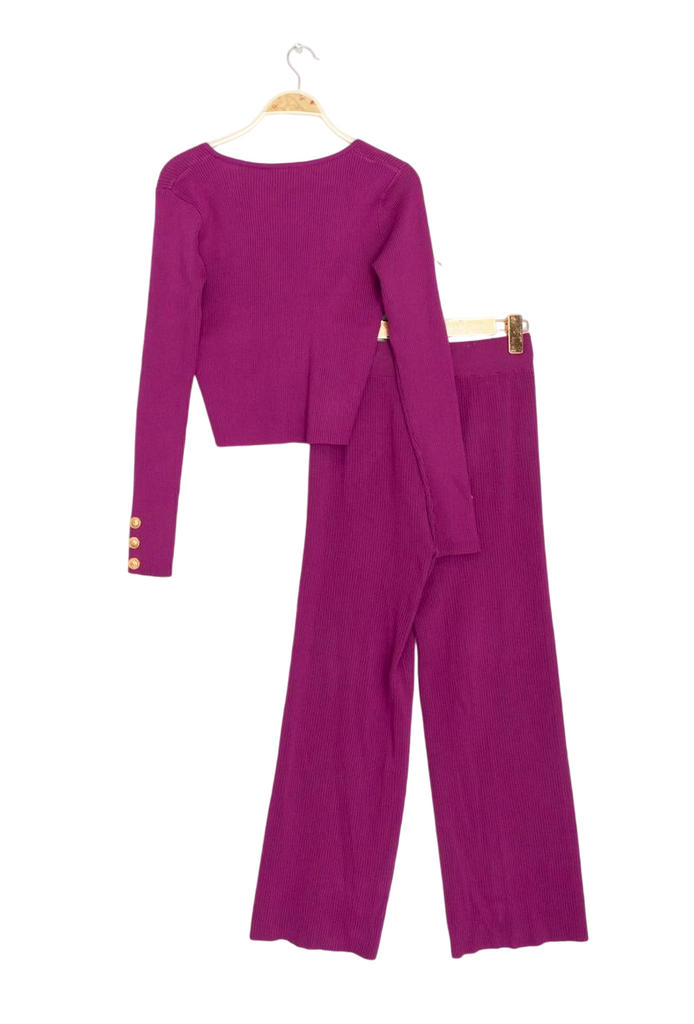 Women Pants Set with Long-sleeved Top Both Pieces are Ribbed and very Elastic image 13