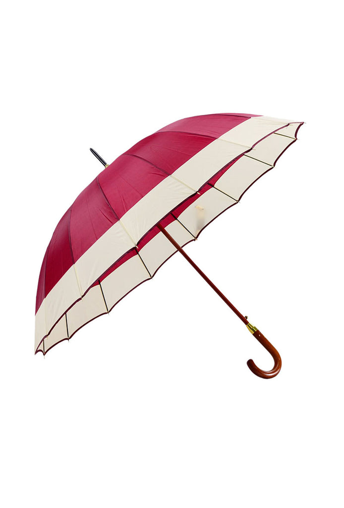 Women's Umbrella Bi color Cane Umbrella Travel Outdoor Comfortable Umbrella image 0