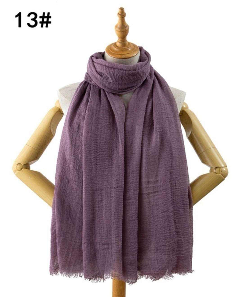 Womens Scarf Crinkle Hijab Ladies Shawl Scarf Plain Scarves Big Size Scarf Shawl image 6