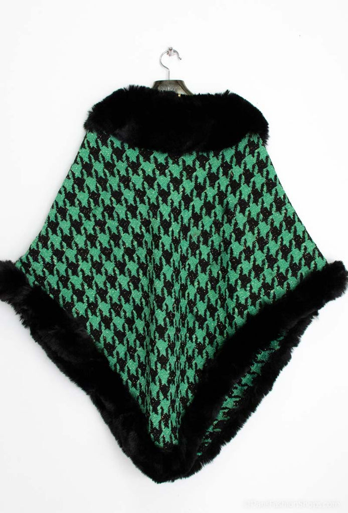 Women's Poncho Winter Jacket Oversized Cape Poncho Wrap Fur Poncho Plus Size image 10