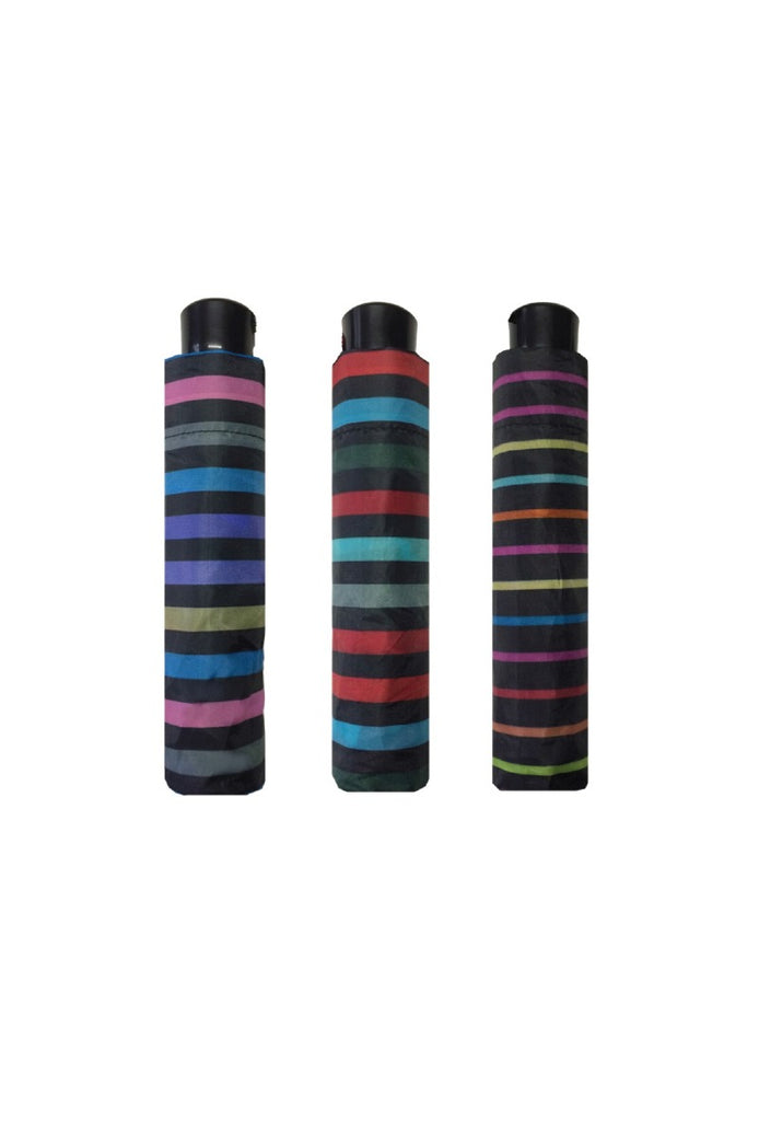 Womens Multicoloured Lightweight Umbrella Mini Travel Compact Windproof Umbrella image 0