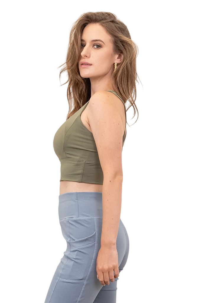 Womens Padded Sports Bra Cross Back Strappy Yoga Running Gym Fitness Tops Vest image 2