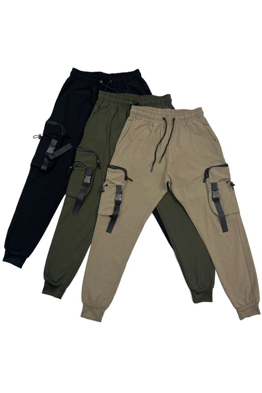 Mens Cargo Combat Jogging Bottoms Trousers Elasticated Tracksuit Joggers S-2XL image 0