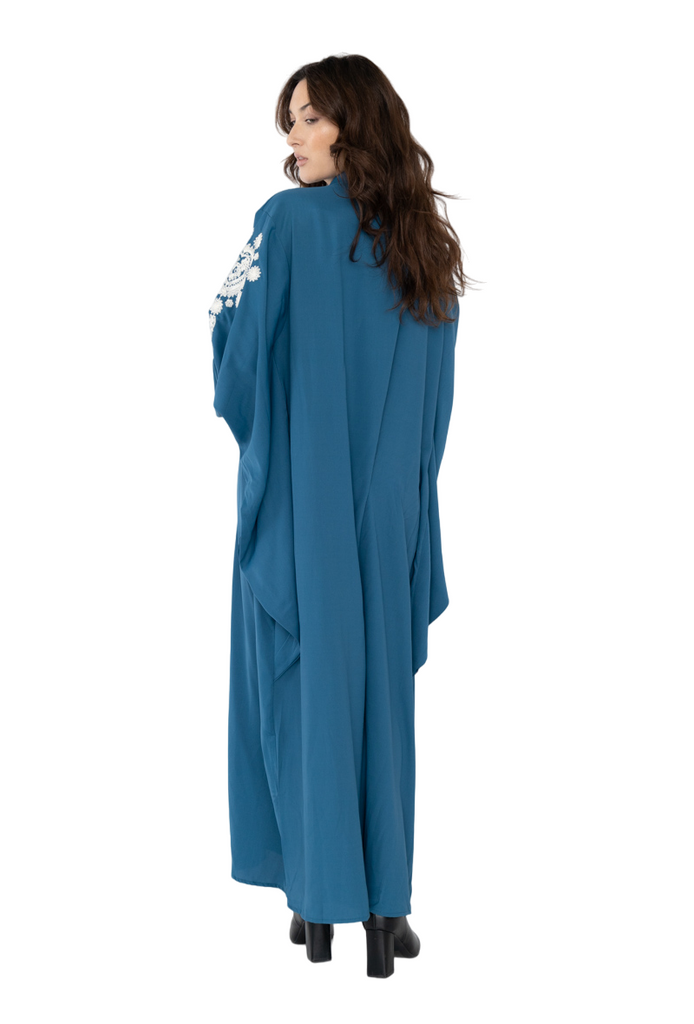 Women's Long Dress Kaftan Long sleeve embroidered abaya dress ladies long dress image 2