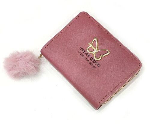 Ladies Zip Coin Purse Soft Cash Coins Keys Money Holder Zip Wallet image 0