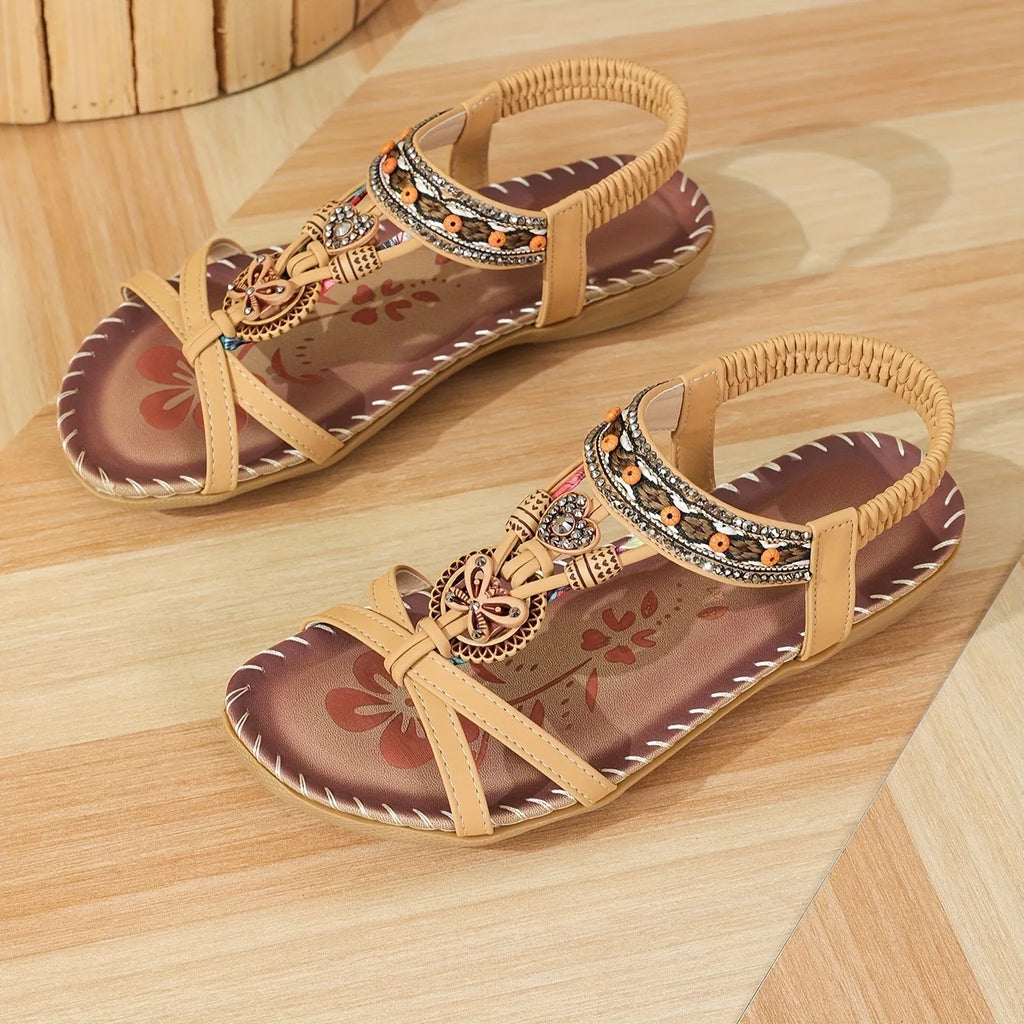 New Women's Sandals Bohemian Style Outdoor Soft Sole Beach Sandals Platform Lightweight Women Casual Shoes Flat Plus Size Sandal