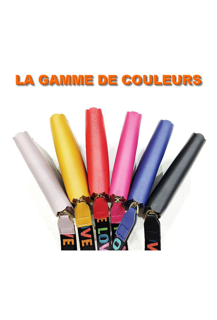 Women's Zip Chat Coin Wallet Card Cash Pouch LOVE strap Small Stylish Bag image 2