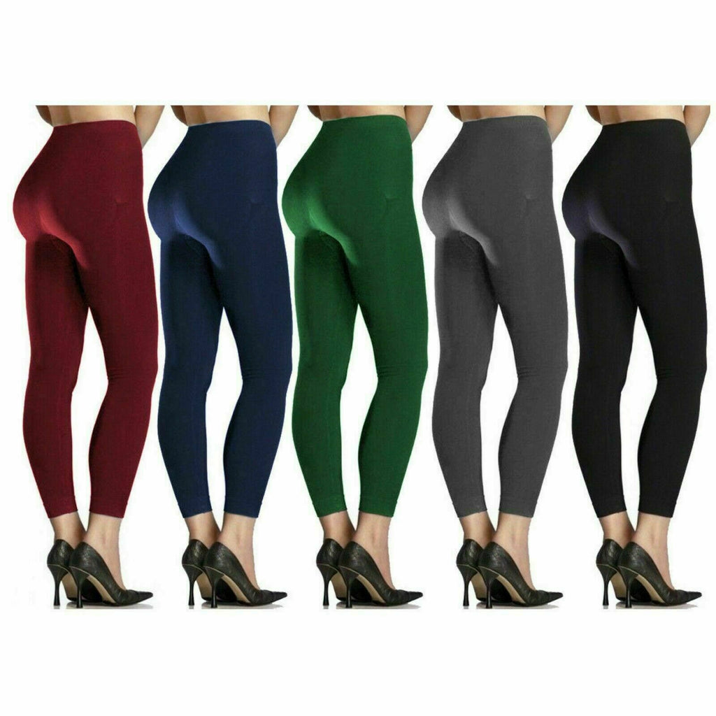 Ladies Tummy Control Leggings High Waist Fleece Lined Thermal Winter Leggings image 0