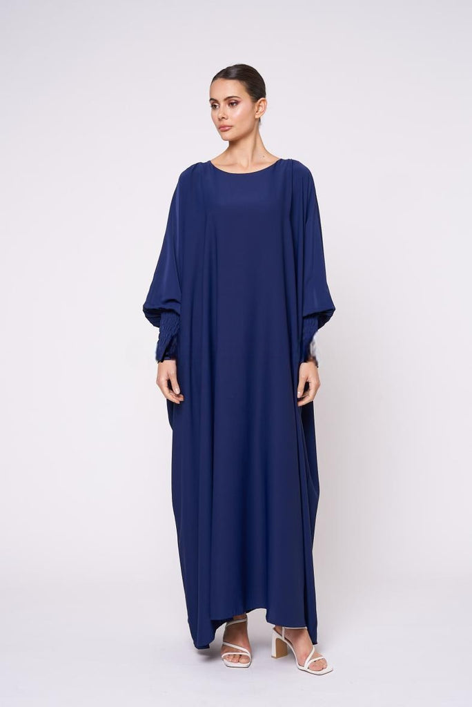 Ladies Abaya Elastic Sleeve Smoke Long Sleeves Comfortable Stylish Abaya image 2