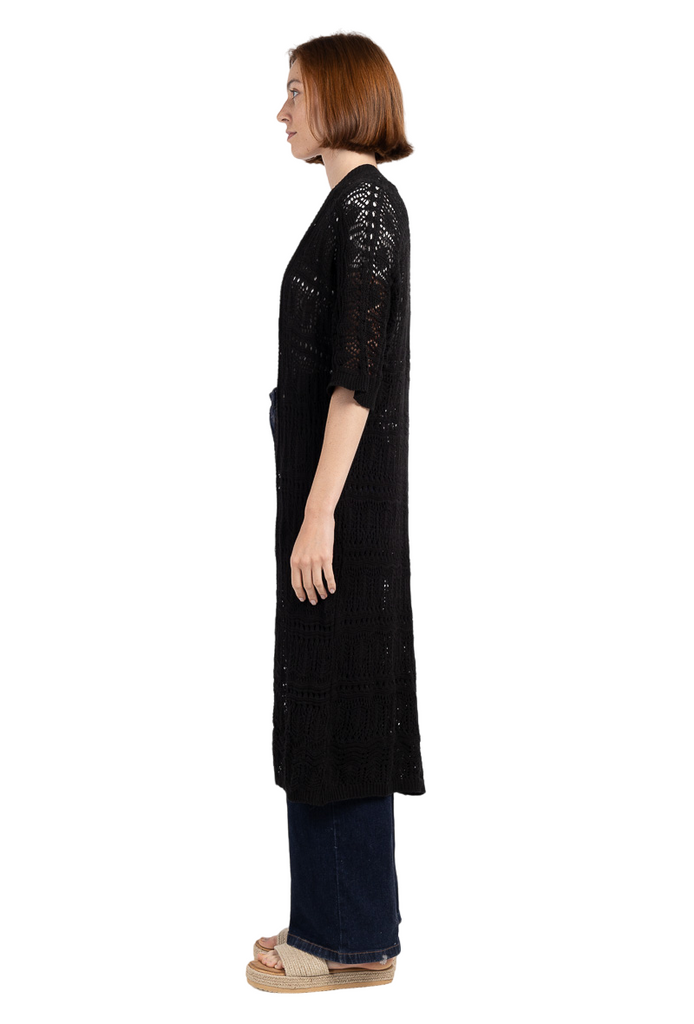 Women's Ladies Long Sleeve MAXI Boyfriend Cardigan Open Cardigans Floaty 8-16 image 7